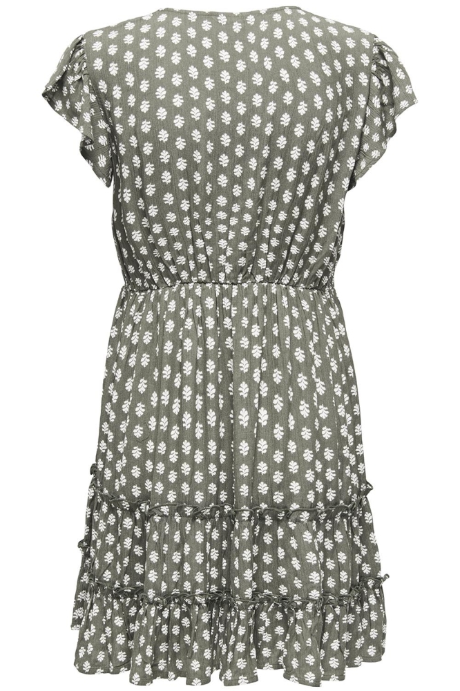 ONLCLAUDETTE LIFE SS MINI DRESS WVN 15320419 BALSAM GREEN